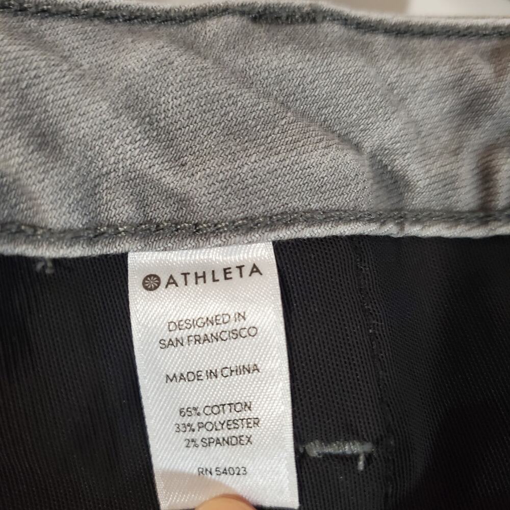 Athleta Skulptek Skinny Crop Jeans Womens Size 10 Granite Gray Fade Performance - Picture 9 of 11